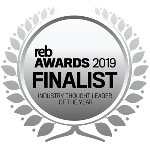 Finalist – 2019 Award for Industry Thought Leader of the Year Real Estate Business (REB) Awards for 2019