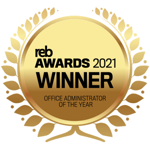 Winner – 2021 Award for Office Administrator of the Year REB Awards 2021