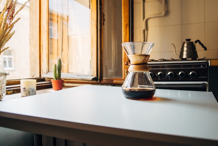 coffee on kitchen counter