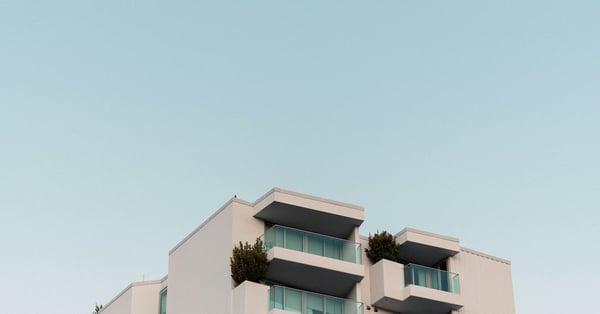 Boutique low-rise apartment building with balconies