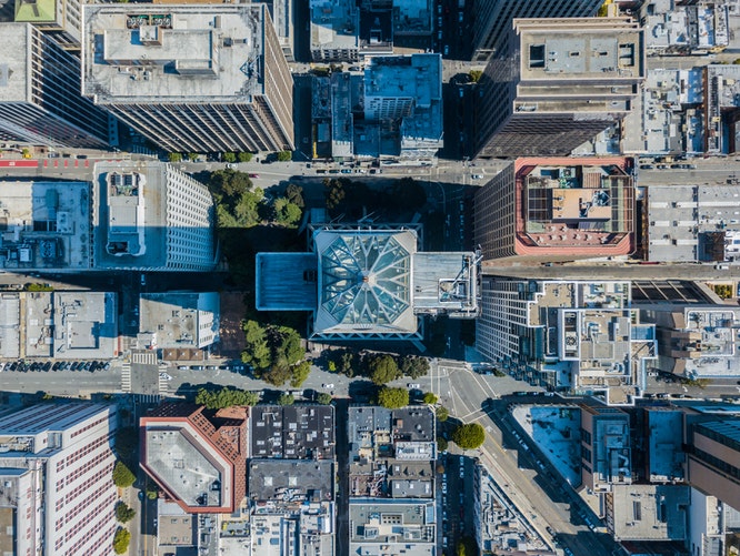 city aerial view