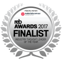 Finalist – 2017 Award for Industry Thought Leader of the Year Real Estate Business (REB) Awards for 2017